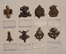 Eight Assorted British Army Cap Badges