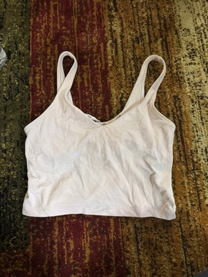 Lululemon pink align tank top sports bra size 4 cropped