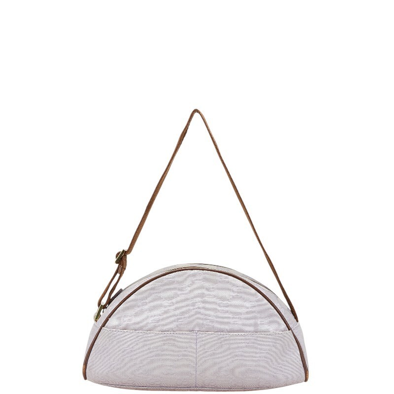 GUCCI GG Canvas Shoulder Bag Pouch 90781 Purple Brown Preowned