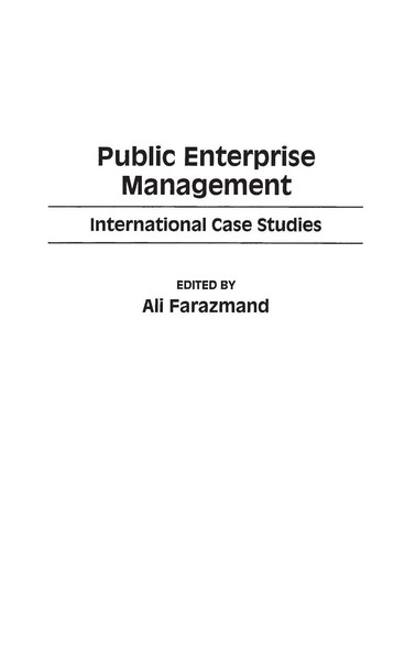 Ali Farazmand | Public Enterprise Management | Buch | Englisch (1996) | Gebunden-image