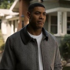 John Stewart Lanterns Aaron Pierre Classic Wool Bomber Leather Jacket