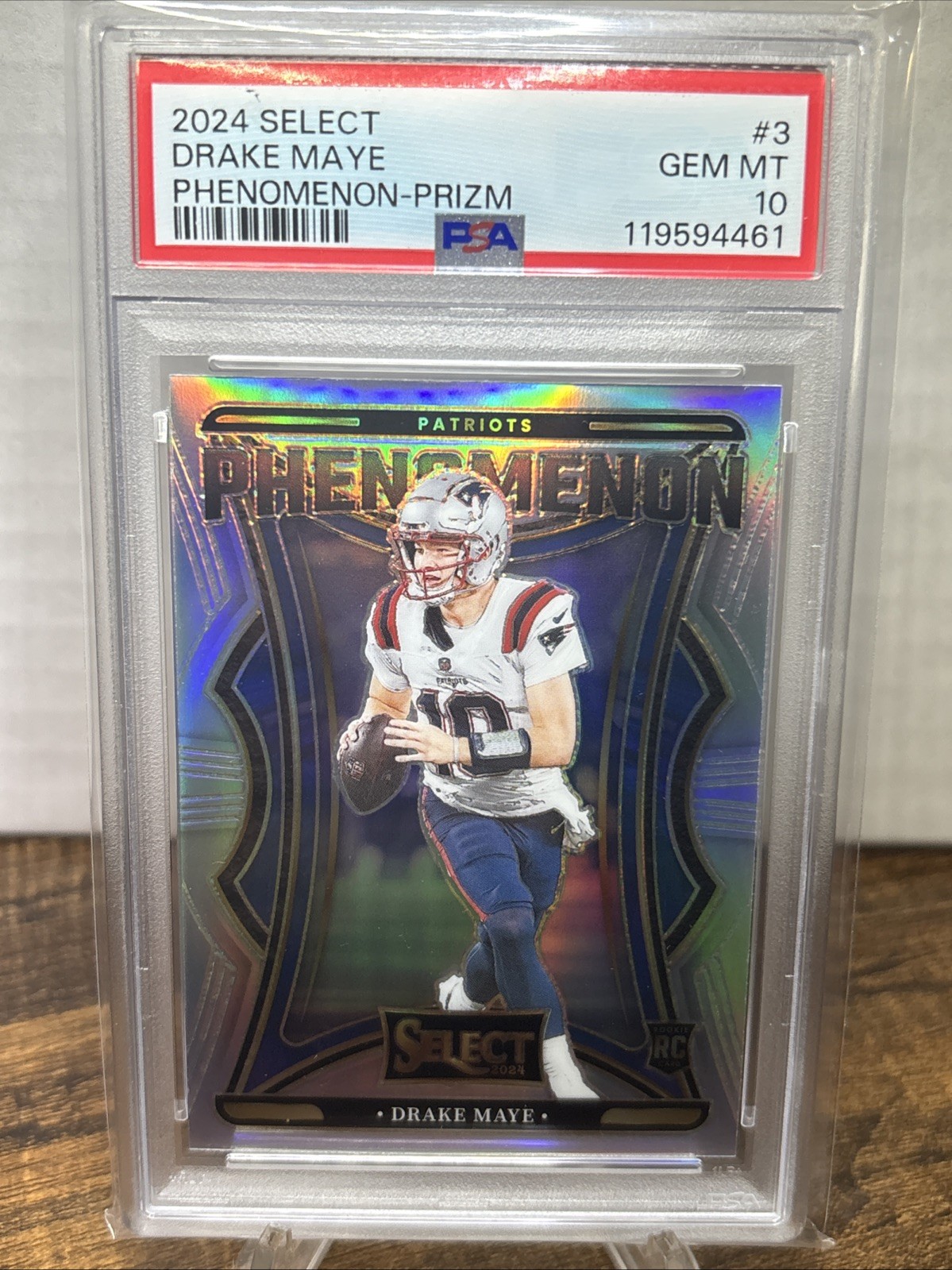 2024 Panini Select - Phenomenon Silver Prizm - #3 Drake Maye RC PSA 10 🔥🔥🔥