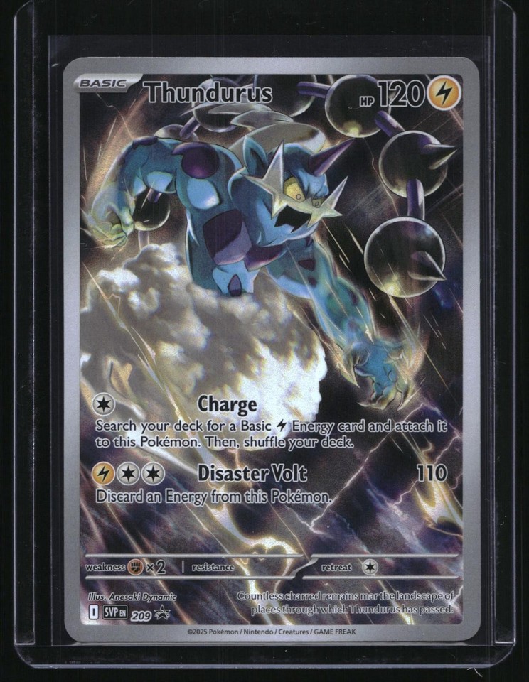 Pokemon SV Black Star Promo Thundurus SVP 209 Holo TCG Card Pokemon SV Black Star Promo Thundurus SVP 209 Holo TCG Card