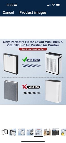 3 In 1 Vital 100s Air Purifier Activated Carbon Filter - Picture 3 of 5