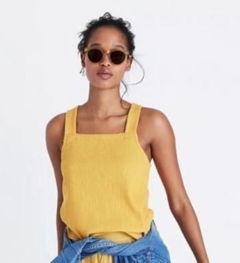 NEW!   MADEWELL Apron Tank Top Camisole Shirt Blouse