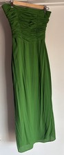 Reformation Strapless Midi Dress Size 8 Green Elastic Back Casual Summer Vibrant