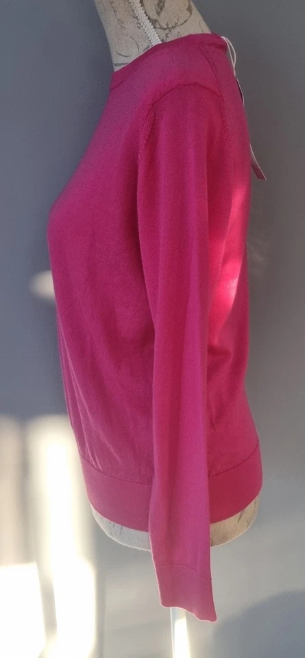 Marks & Spencer magenta Extra Fine Lambswool sweater jumper UK6 will fit 8 BNWT - Image 3 of 4