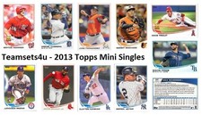 2013 Topps Mini Parallel Baseball 441-661 * * Set Break * * Pick Your Card * * 