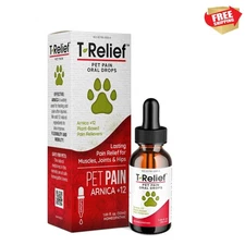 T-Relief Pet Pain Relief Drops Arnica +12 Powerful Natural Medicines Help Red...