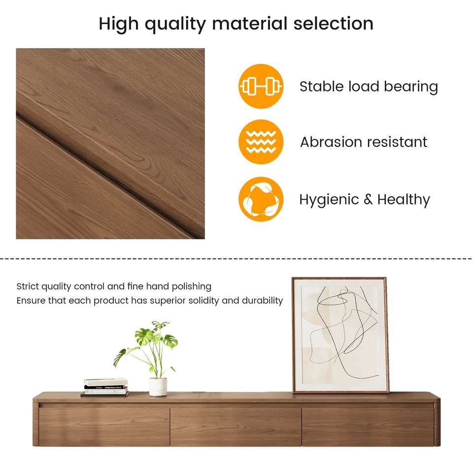 Wall Mounted Floating TV Stand for TVs up to 80" 67''Modern Entertainment Center - Image 3 of 4