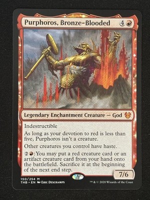 1x MTG Purphoros, Bronze-Blooded - Theros Beyond Death (THB) #150 - Magic