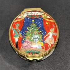 Halcyon Days Christmas 2001 - Round Trinket Box