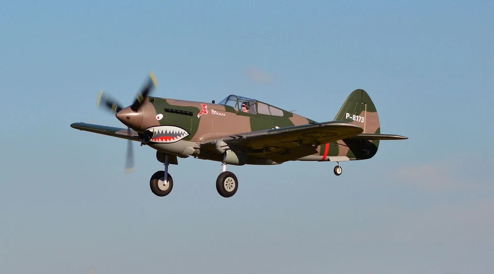 New P40 P-40 P-40B Flying Tiger 980mm RC Electric Model Airplane PNP with Reflex - Image 3 of 4