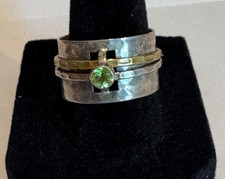 Artisan Style Hammered Spinner Ring Size 8 Mi...