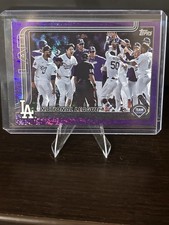2025 Topps Series 1 Los Angeles Dodgers W.S. Team Card #/250 Purple #302
