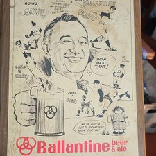 Ballantine Beer & Ale Baseball yankees Mel Allen Print Advertisement Breweriana