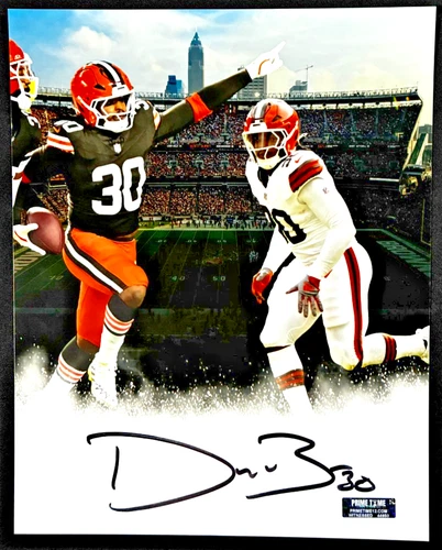 DEVIN BUSH JR SIGNED "30" 8X10 COLLAGE PHOTO - (Prime Time) NFL Cleveland Browns