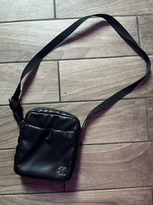 Calvin Klein Black Men's Crossbody Bag Adjustable Strap Designer Casual