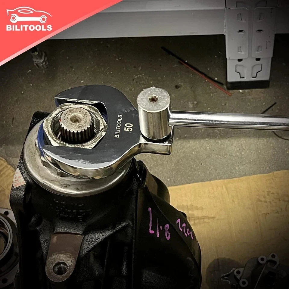 Jumbo Crowfoot Wrench Set - 14-Piece 1/2" Drive, Metric 27-50mm, Rust-Resistant Foto 4 de 4