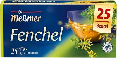MESSMER herbal tea Fennel -25 tea bags/1 box- Made in Germany FREE SHIPPING