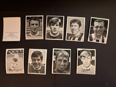 A&BC Crinkle Cut Footballers 1969 (GUT) Restposten/Konvolut x 9 Fußballkarten