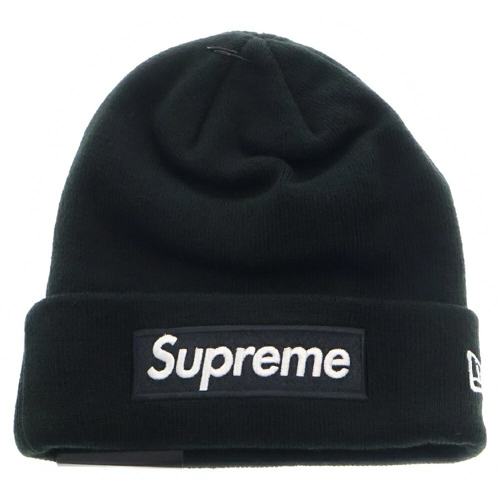 Casquette bonnet tricot Supreme 24Awera Box logo noir AC432