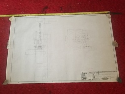 GENUINE Vintage 1969 NASA Full Size Blueprint/Schematic Sheet..RARE!!!!!!