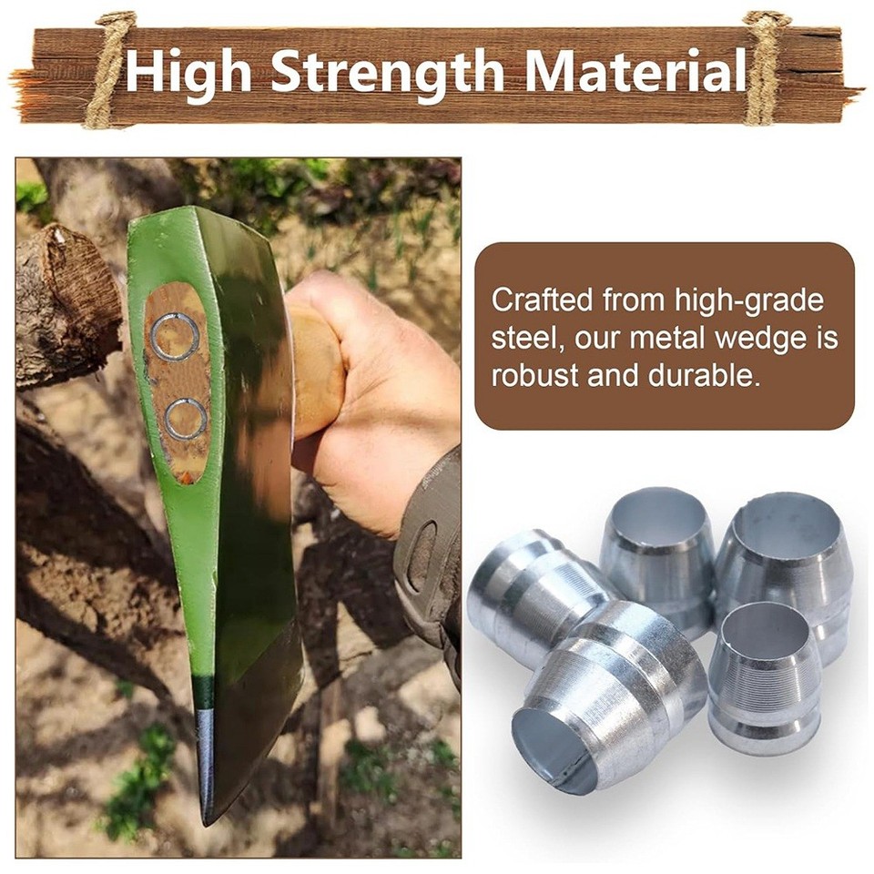 Cales à Manche Rond, 20 Pièces, Coin En Métal Pour Hache, Manche De Marteau Coin En Acier Set De Coins De Fendage Kit De Coins Pour Manche De Maillet En Acier Securite