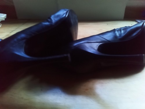 TOP END Black Leather Pointy Toe Stilleto High Heel Mid Length Boots Size 41 - Picture 15 of 17