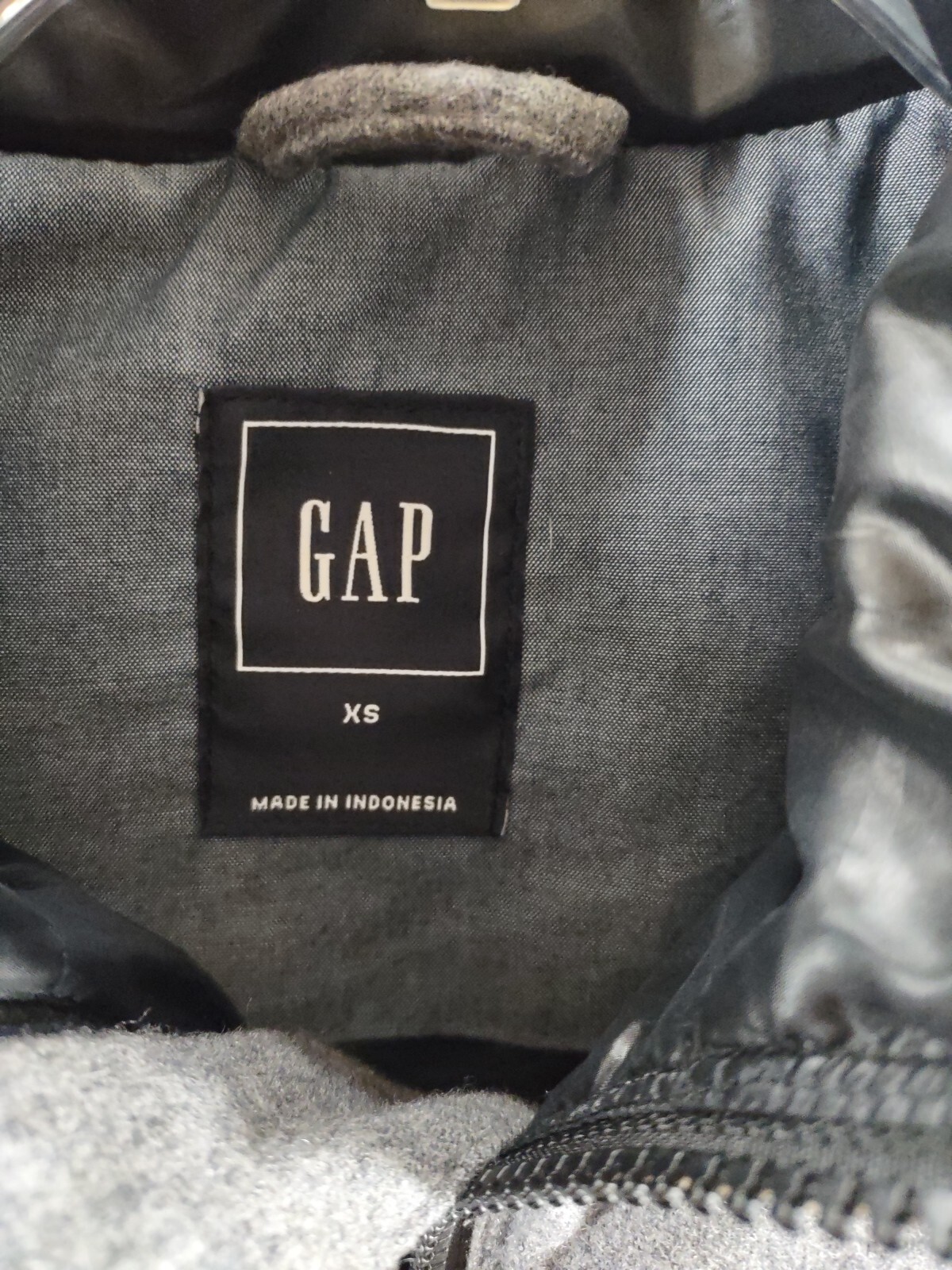 Gap Wool Blend Gray Primaloft Full Zip Down Alter… - image 7