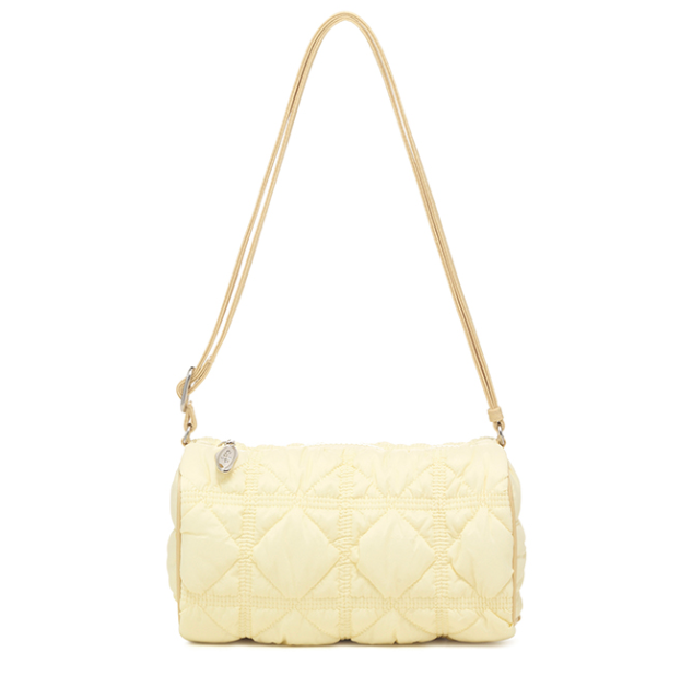 CARLYN] KIRA Mini Bag - Pastel Yellow / Quilted Tote