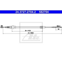 ATE Handbremsseil Bremsseil Hinten Passend FüR Seat Ibiza II 6K1 Cordoba 6K2