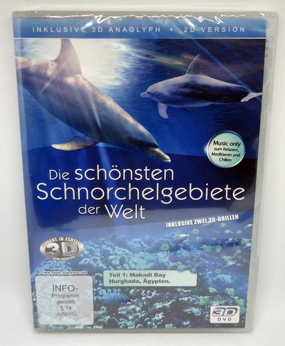 Die schönsten Schnorchelgebiete der Welt - 2D / 3D anaglyph DVD - inkl 2 Brillen