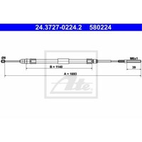 ATE Handbremsseil Bremsseil Hinten Links Passend FüR BMW 3Er Compact E46
