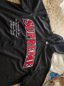supreme hooded baseball jersey