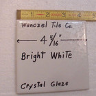 1 pc. White: Crystal Glaze; Ceramic Tile by Wenczel Co. 4-5/16" made 1970's 80's