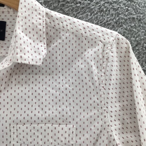 American Eagle Long Sleeve Shirt Mens Youth L White Pink Cotton Button Up Cotton - Picture 5 of 21