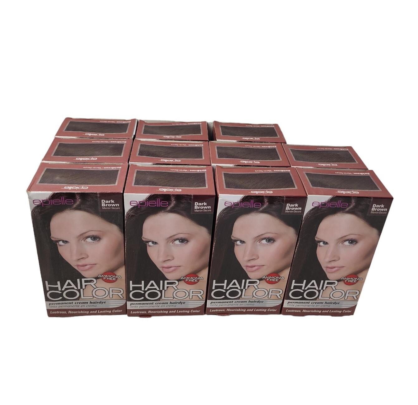 11pk Dark Brown Epielle Permanent Hair Color Dye Women Ammonia Free