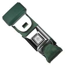RetroBelt Dark Green Pushbutton Lap Seat Belt 60" No Hardware Seatbelt Safety Cl