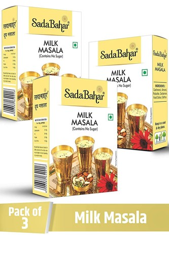 Milk Masala Powder Enriched with Dry Fruits and Kesar (Pack of 2, 250 Gram Each)