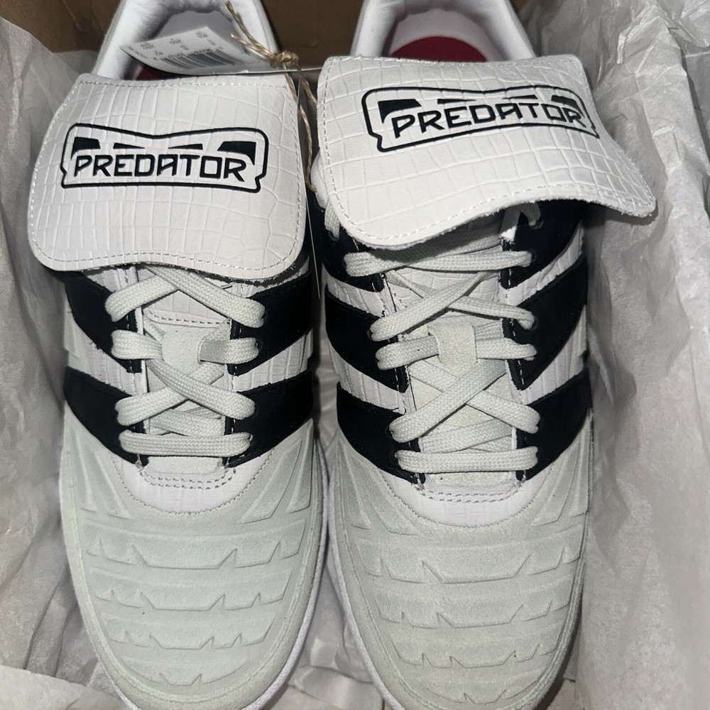 Size 8 Adidas Originals Men’s Predator 94 Shoes, Cloud White/Core Black/Red.