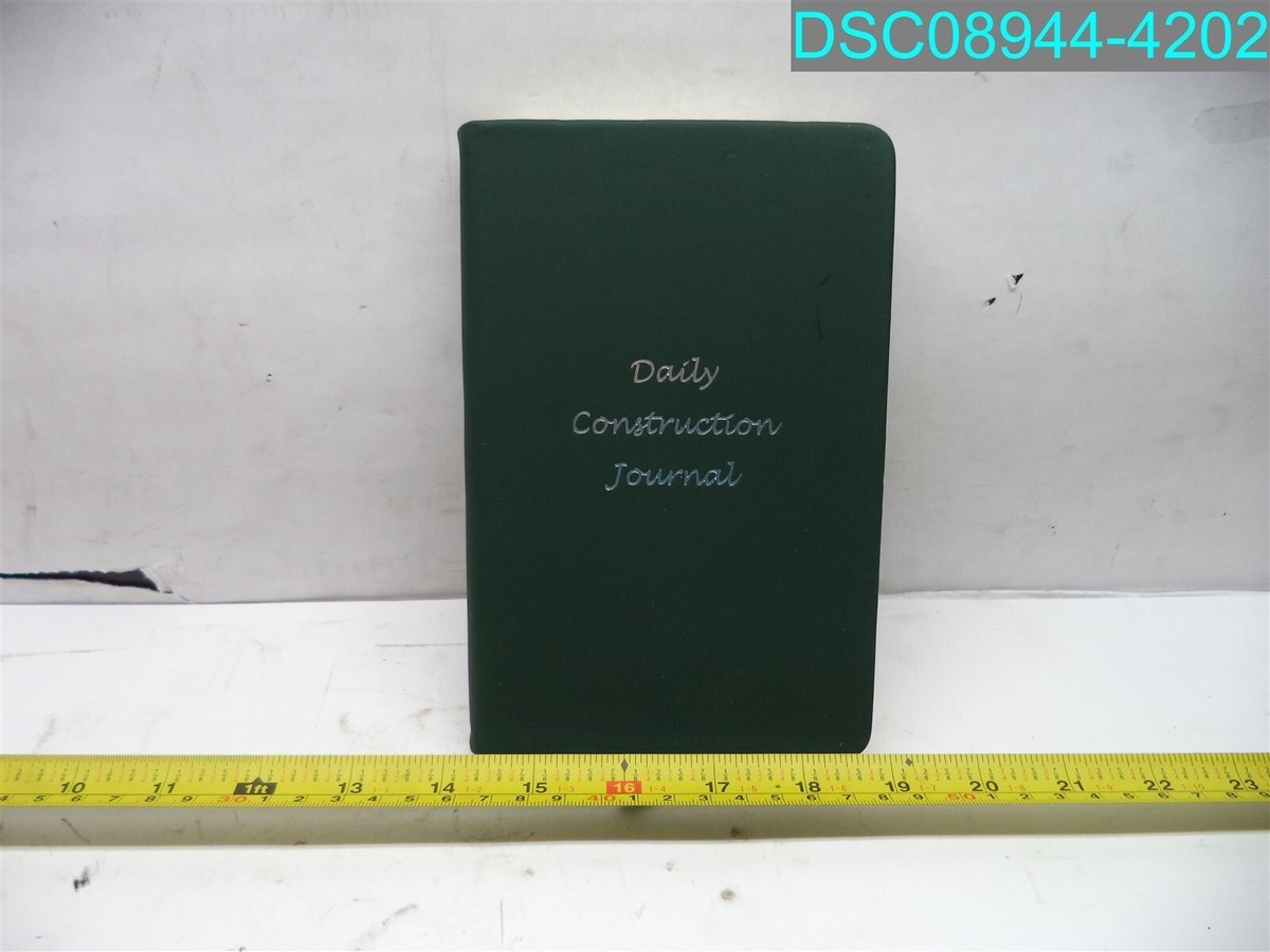 QTY=24: Daily Construction Journal Workbook, Bound, Green Mfg. O 