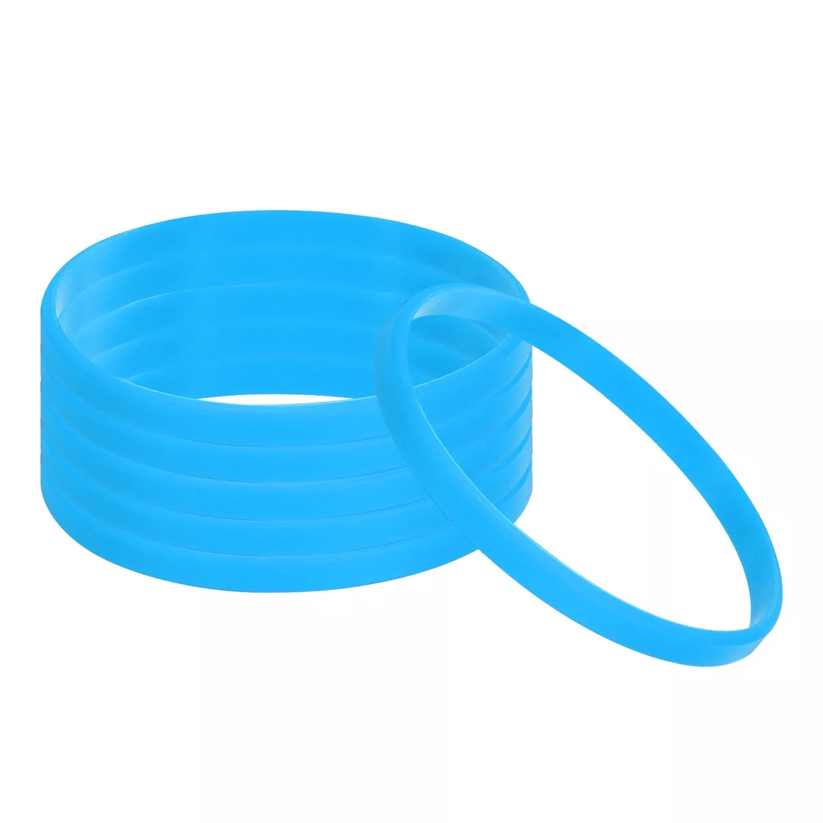 Blue outlet rubber wristbands
