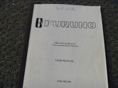 Furuno FBX-2 Beacon Receiver Automatic Operator Maintenance Manual User Guide xz