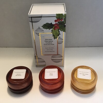 Huntington Home Holiday Macaron Candle Collection Soy Blend Scented Candles