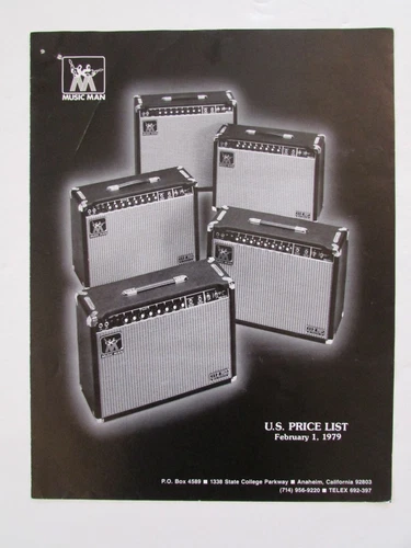 1979 Music Man Full Line Price List VG