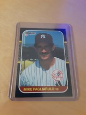 1987 Donruss #298 MIKE PAGLIARULO New York Yankees Baseball Card, 3rd Base(MINT)