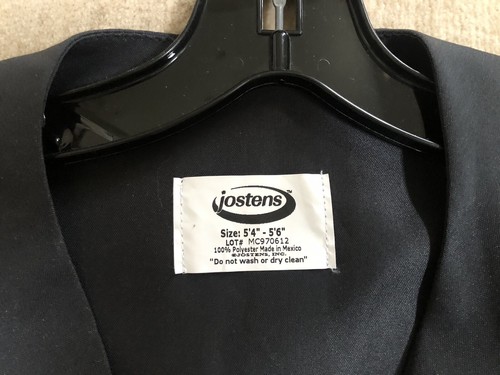 Jostens Black Bachelor Graduation Gown 5'4" To 5'6" Unisex - Picture 4 of 9