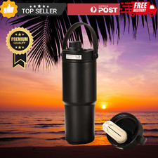 Black 316 Stainless Steel Insulated 730ml Ceramic Liner Tumbler with Straw
