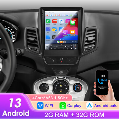 2G 64G] Radio de coche Android para Ford Fiesta 2009-2014, Carplay/Android Auto/WiFi/Bluetooth